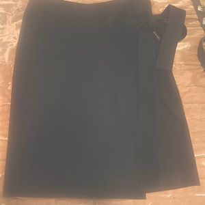 Black wrap skirt